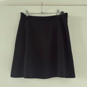 Valentino Classic Black A-line Wool and Silk Mini Skirt
